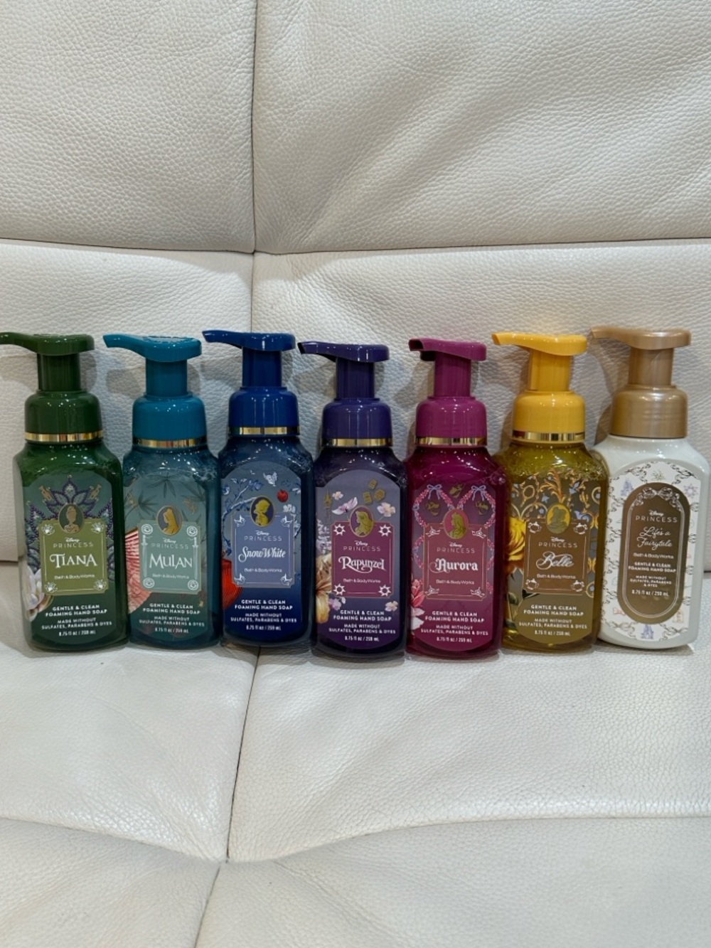 Bath & Body Works Disney Princess Collection- 7 Bottles of Foaming Hand Soap